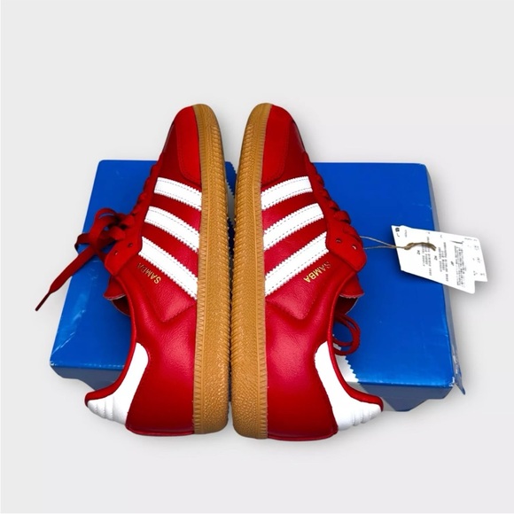 NEW Adidas Originals Samba OG Scarlet White IE6524 Women Size US6 UK4.5 Red - Picture 13 of 15